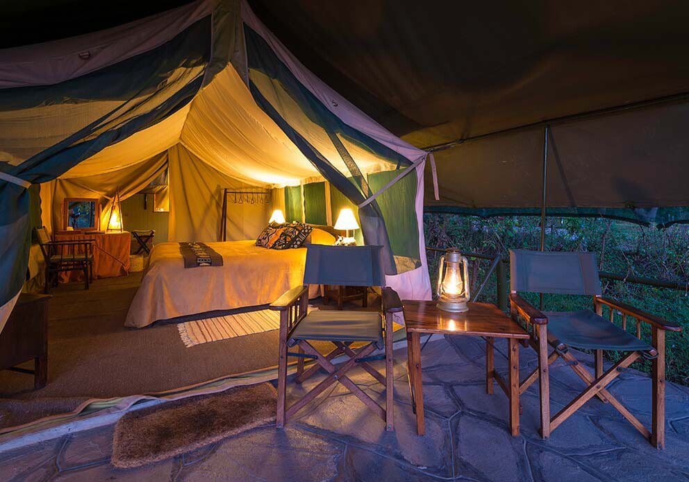 Bedroom in a tent