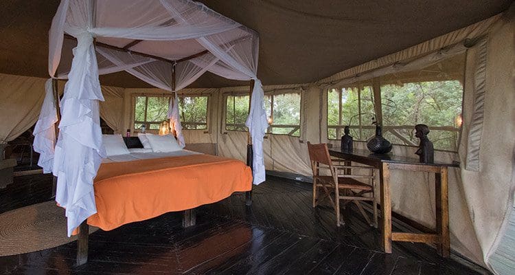 Luxury camp bedroom